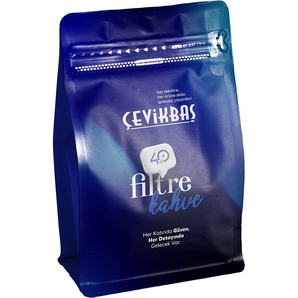 Flat Bottom Kilitli Filtre Kahve Ambalajı